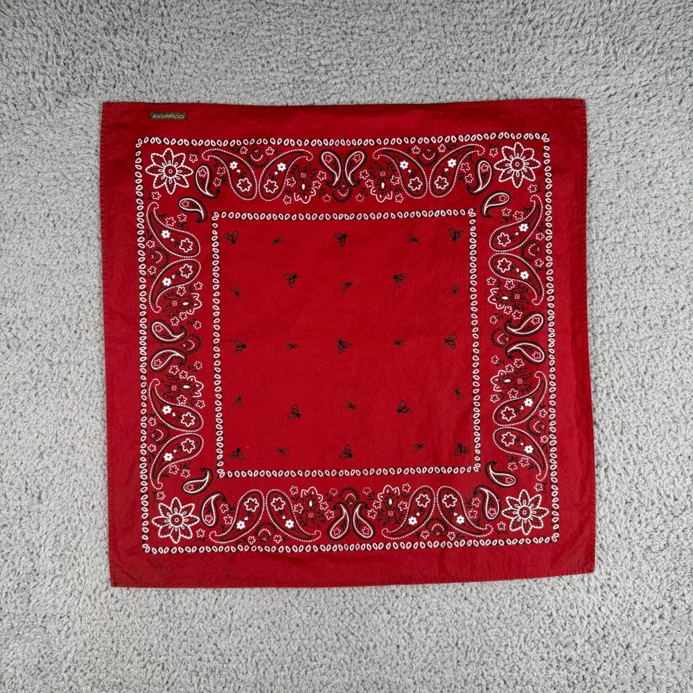 Exofficio Bugsaway Insect Shield Red Bandana O/S Fishing Camping Scarf Kercheif